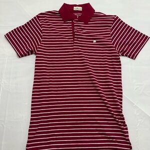 Burgundy Striped Polo Shirt